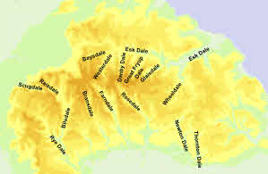 Map of the Main Dales