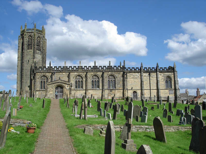 Side view of St. Michael's Church, Coxwold