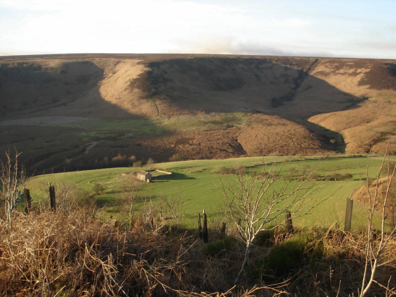 A view of Low Horcum in the Hole of Horcum, taken from the top of the eastern slopes of the Hole. 