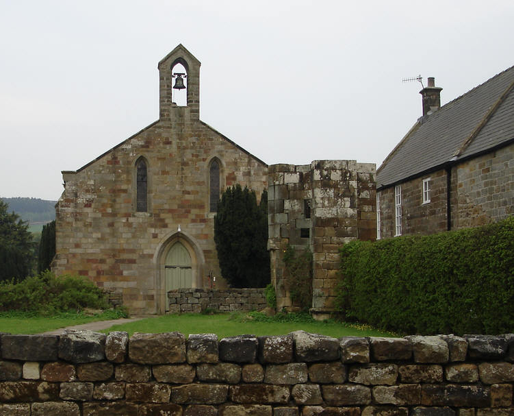 The Church of St. Mary and St Laurence, Rosedale Abbey, with the remaining turret of the original priory. 
