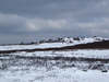Snow covered rocks on Whorlton Moor 
