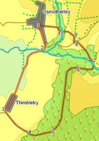 Link to map for walk through the woods above Thimbleby