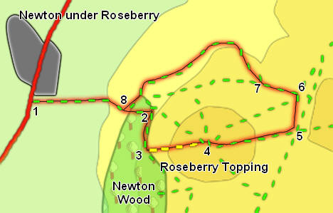 Roseberry Topping from Newton under Roseberry