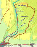 Map for walk from Thornton-le-Dale
