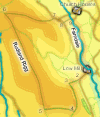 Map for walk around Gormire Lake and the White Horse of Kilburn