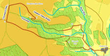 Map for walk around Gormire Lake and the White Horse of Kilburn